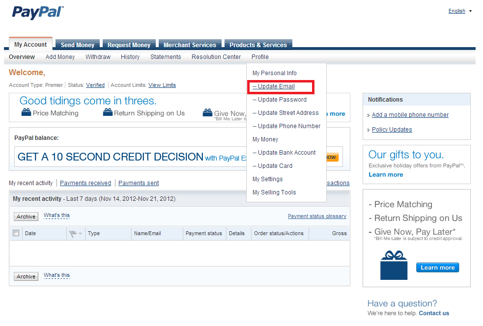 Adding Another Email to PayPal